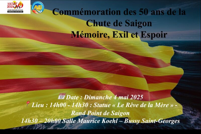 Commémoration – 50 ans de la Chute de Saïgon